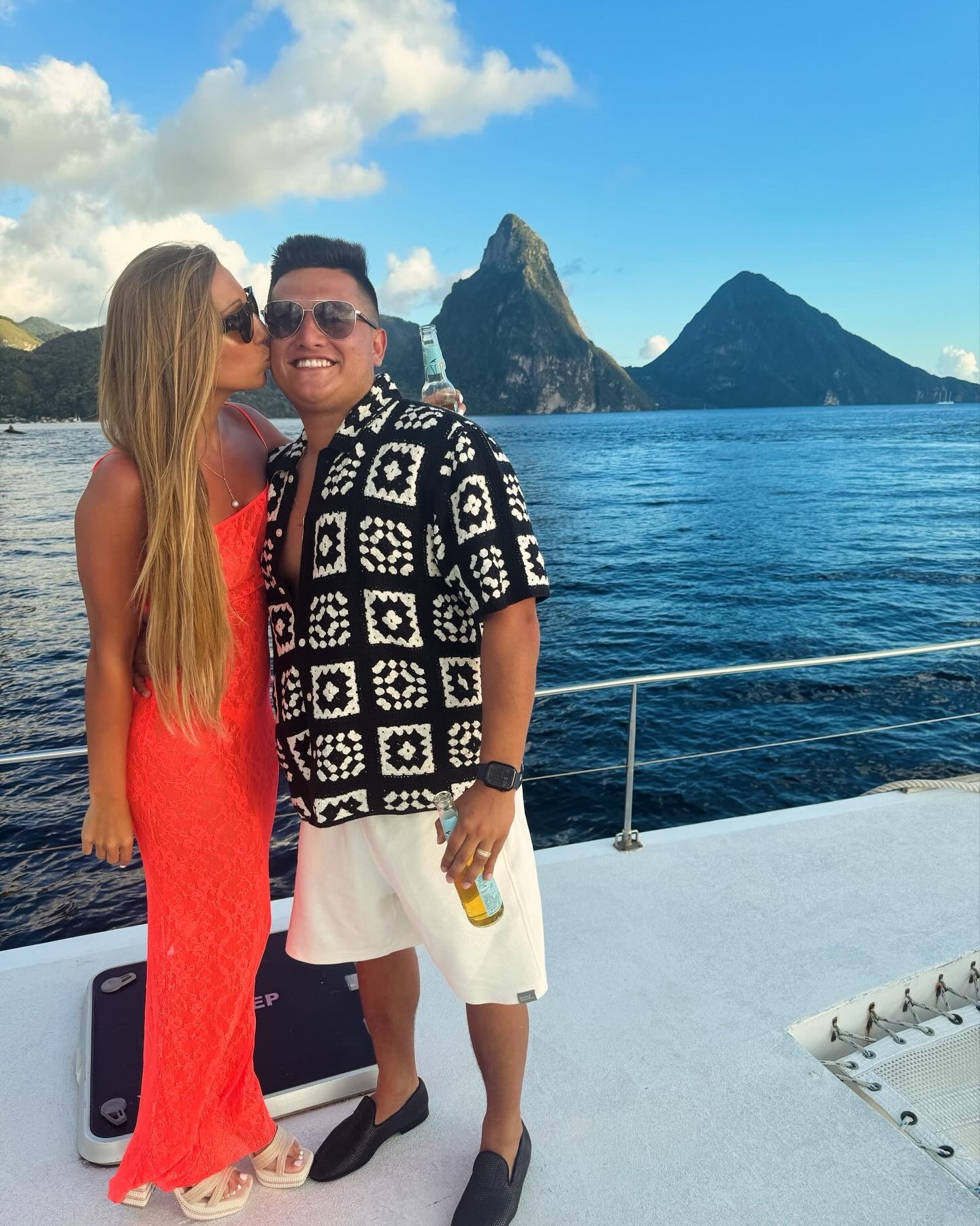 Perfect resort wear/vacation outfits! We wore this on our honeymoon for a sunset cruise! Husband’s fit also linked!

#LTKstyletip #LTKtravel #LTKSeasonal