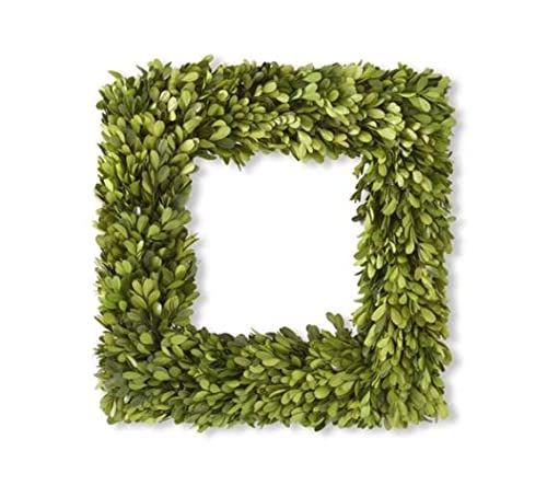 16" Diameter Square Real Preserved Boxwood Wreath-Natural | Amazon (US)