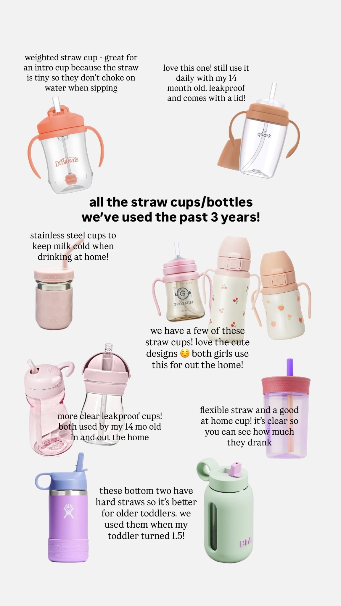 straw cups we’ve used over the past 3 years for my two toddlers! #strawcups #cups #toddlercups #toddlerfinds 

#LTKKids #LTKmomlife #LTKBaby