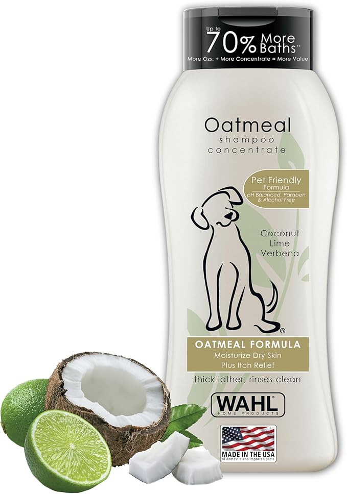 Wahl USA Dry Skin & Itch Relief Pet Shampoo for Dogs – Oatmeal Formula with Coconut Lime Verben... | Amazon (US)