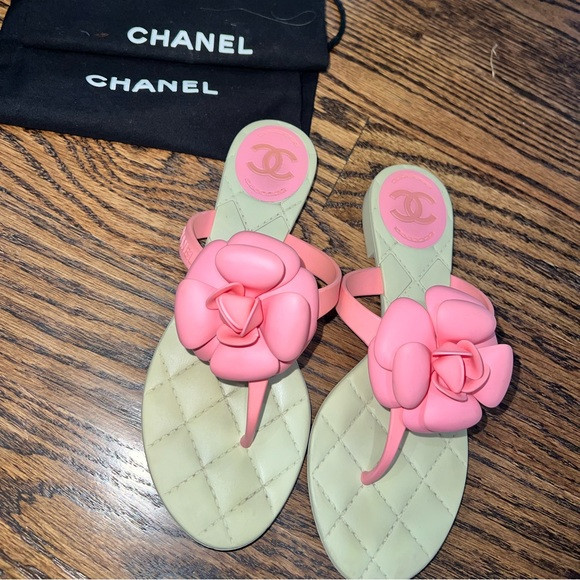 Chanel Flip Flops- Barbie pink | Poshmark