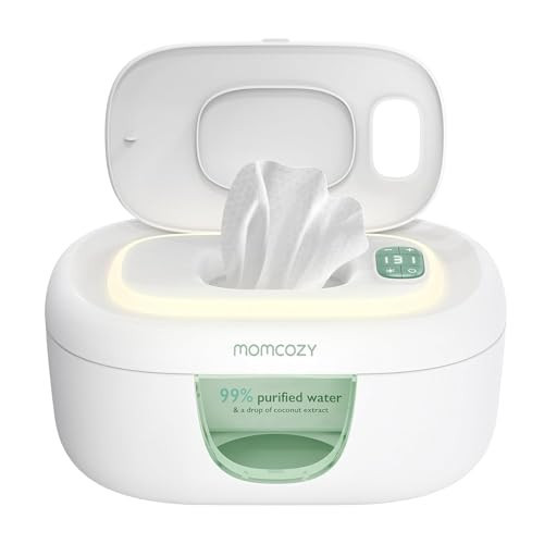 Momcozy Baby Wipe Warmer, Innovative Spring Design, Large Capacity Wipes Dispenser, Fast and Even Heating, 4 Modes of Temperature Heating Control, Diaper Wipe Warmer with Night Light | Amazon (US)