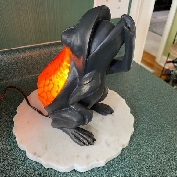 Vintage Frog Lamp Amber Glass Shell Lamp Night Light Tested Works | Poshmark