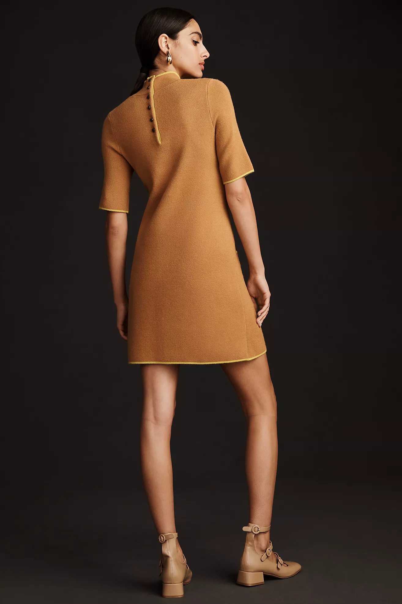 The Annalise Mock-Neck Mini Sweater Dress by Maeve | Anthropologie (US)
