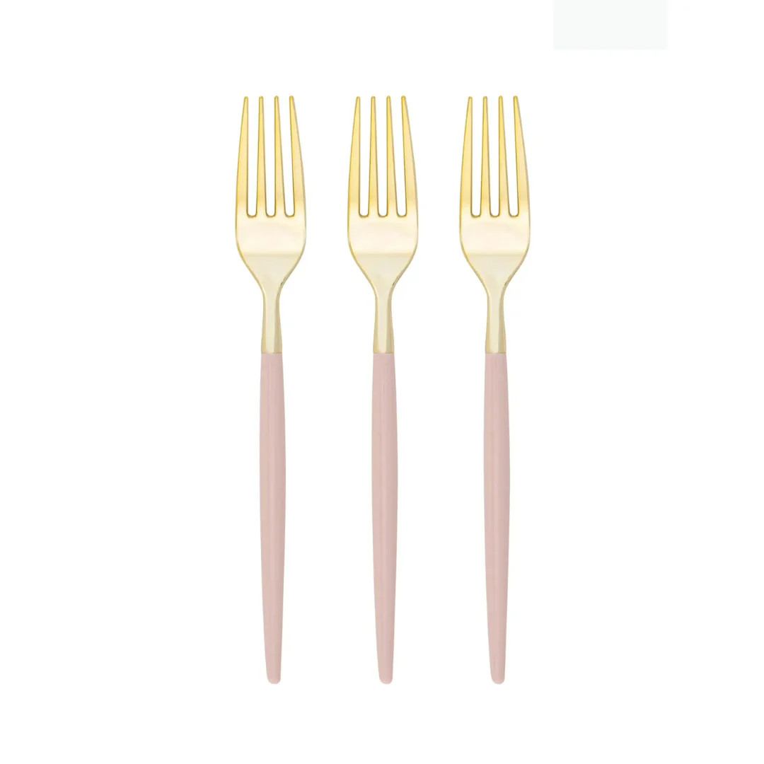 Blush & Gold Forks | Ellie and Piper