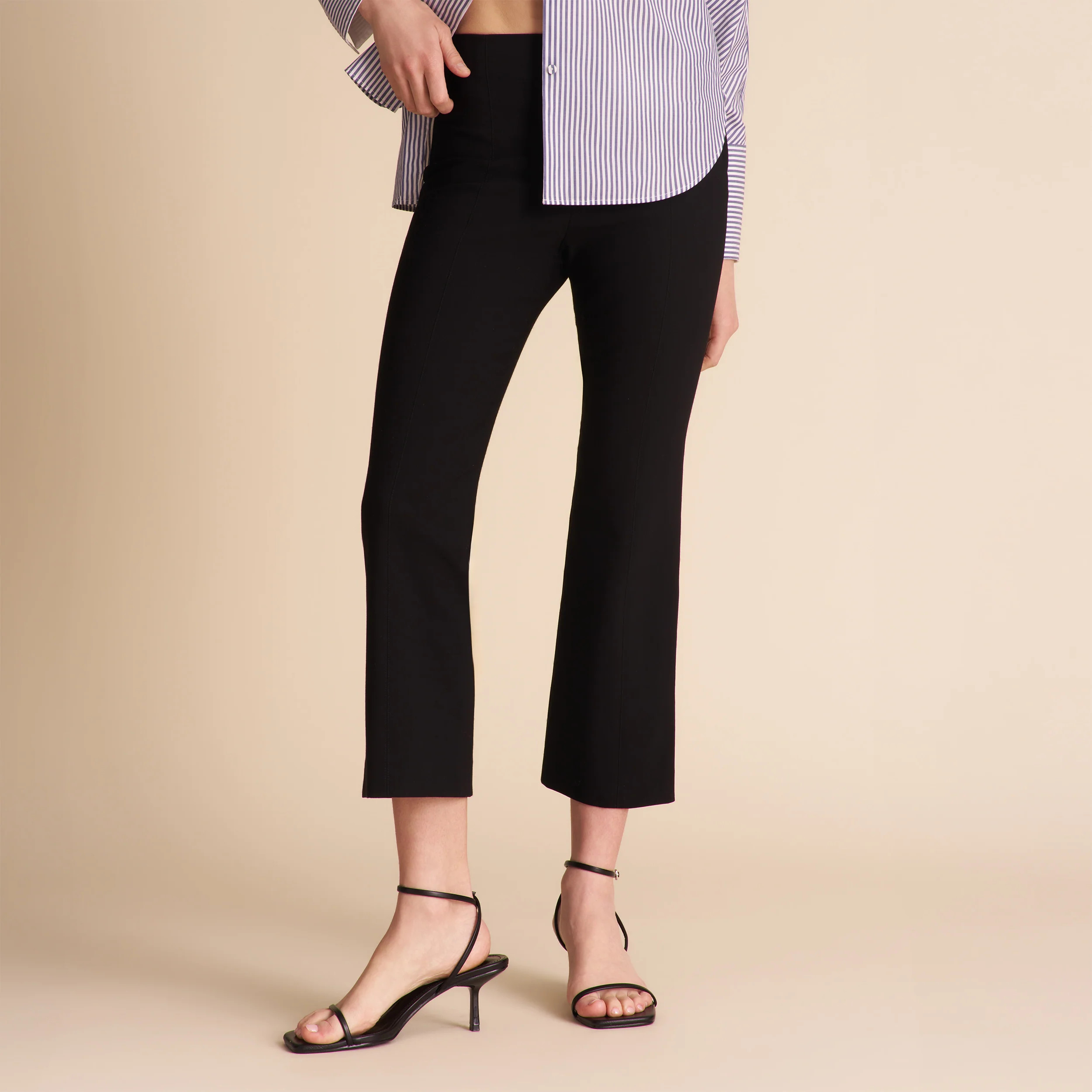 Kick Flare Foster Pant - Eco PowerStretch :: Black | MM LaFleur
