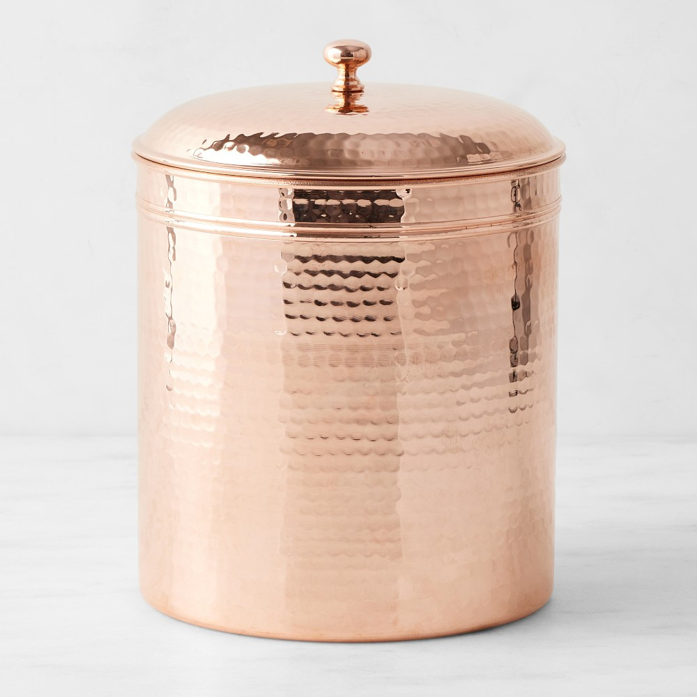 Williams Sonoma Hammered Copper Canisters | Williams-Sonoma