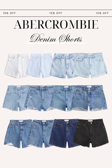 25% off Abercrombie jeans and 15% off almost everything else, including shorts!! So stock up for spring and summer now!!
Abercrombie denim, Abercrombie sale, Abercrombie shorts 

#LTKfindsunder100 #LTKSeasonal #LTKsalealert