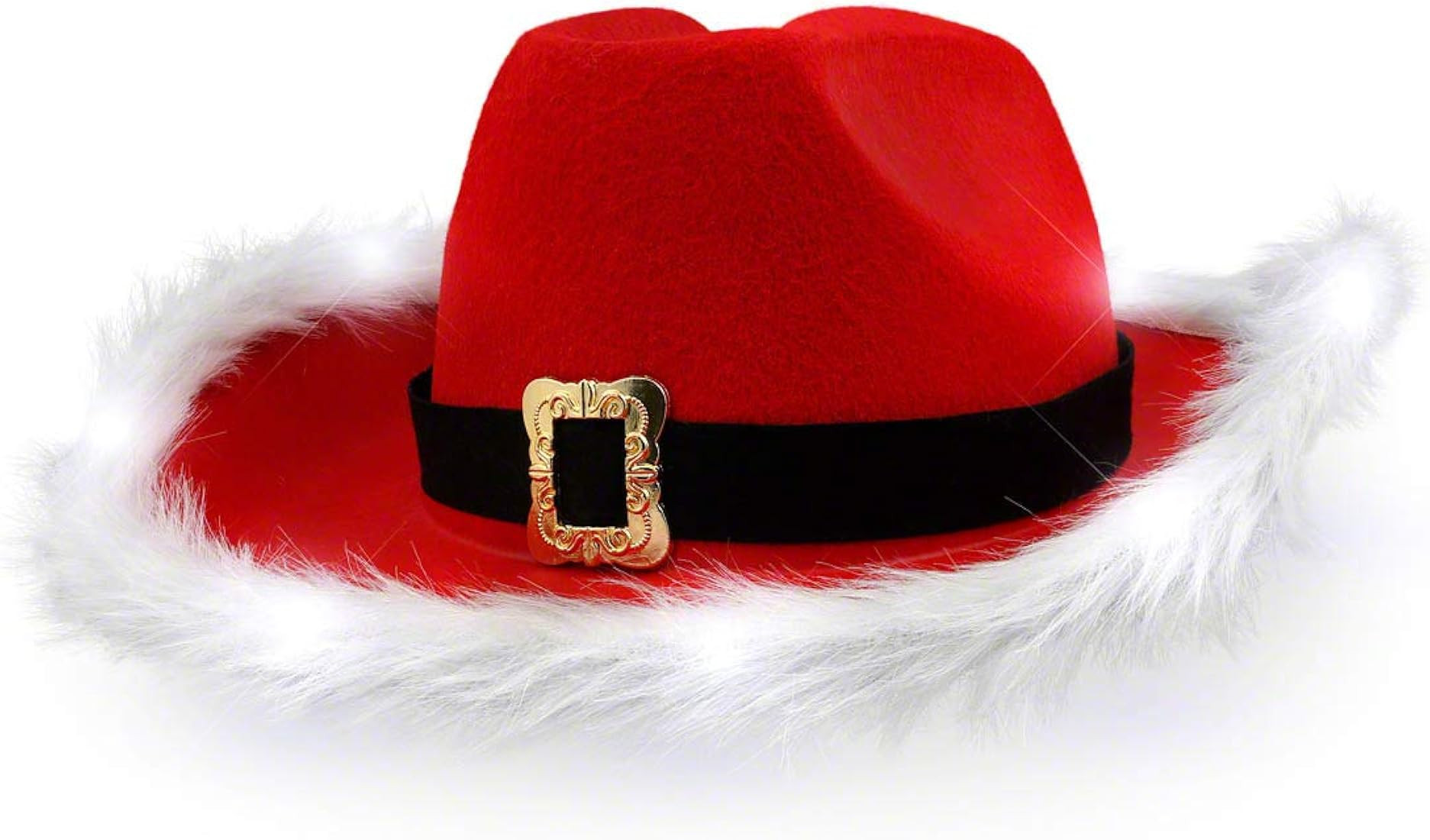 Light Up LED Red and White Santa Claus Christmas Cowboy Hat | Amazon (US)