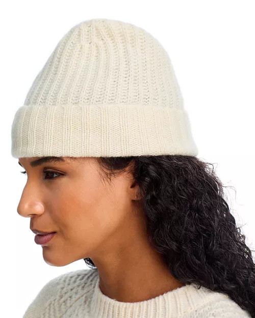 Rib Knit Cuff Cashmere Hat - Exclusive | Bloomingdale's (US)