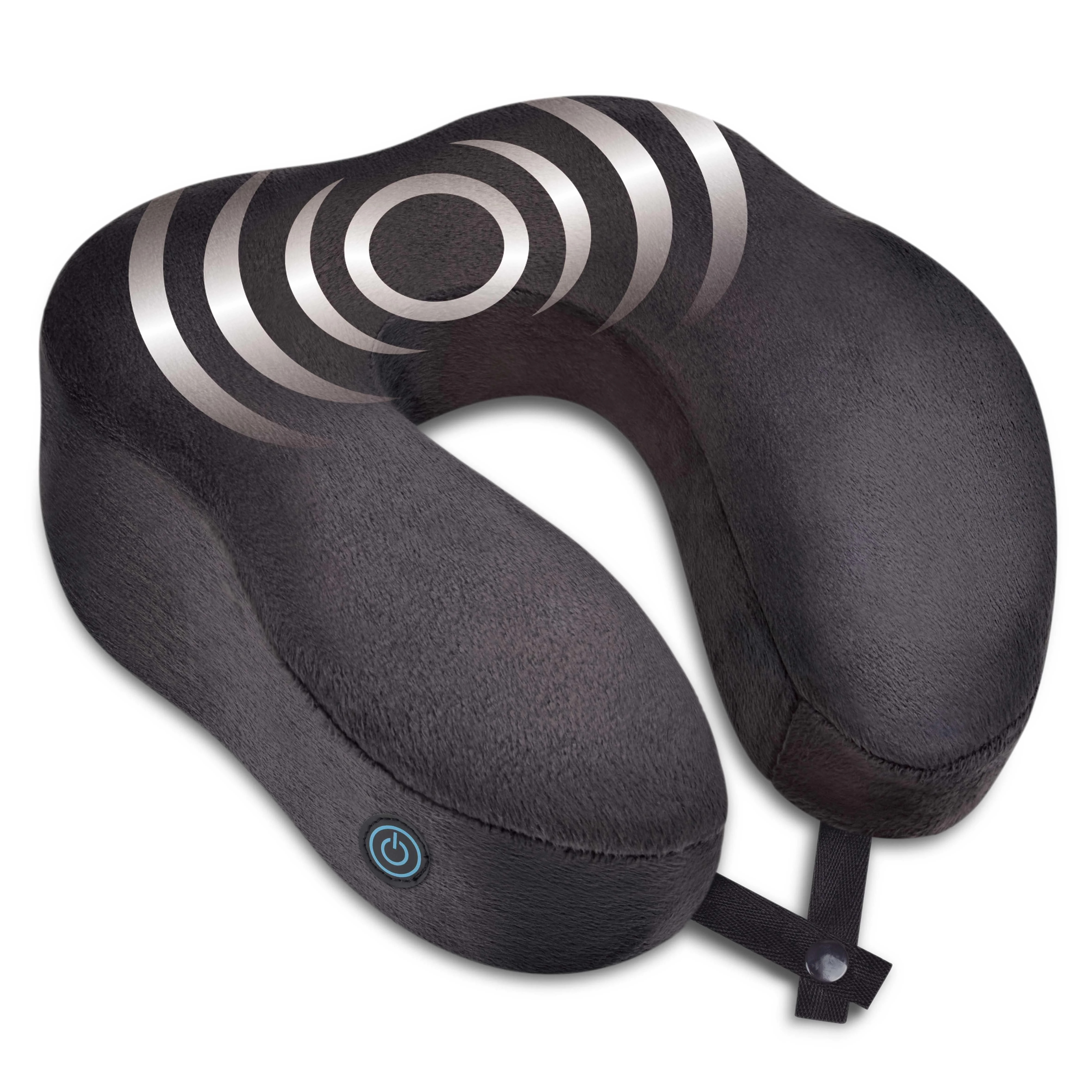 Health Touch Memory Foam Neck Massager, Ultra Soft, 12” U-shaped Pillow - Black Color for Gift ... | Walmart (US)