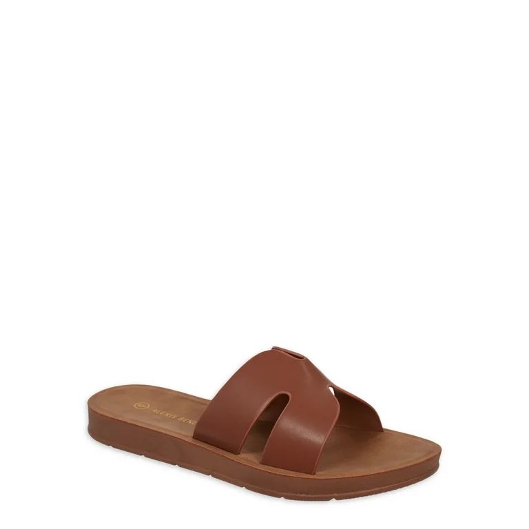 Alexis Bendel Women's H-Band Flat Slide Sandals, Sizes 6-10 | Walmart (US)