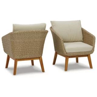 Signature Design by Ashley Outdoor Barn Cove Eucalyptus Patio Lounge Chair, 2 Count, Brown | Walmart (US)