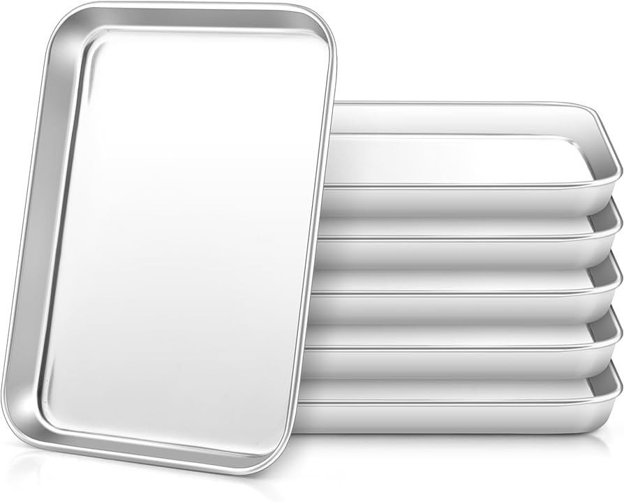 HaWare Stainless Steel Kids Plates, 6-Piece Metal Dinner Dish Set for Toddler Children, 9.4’’... | Amazon (US)