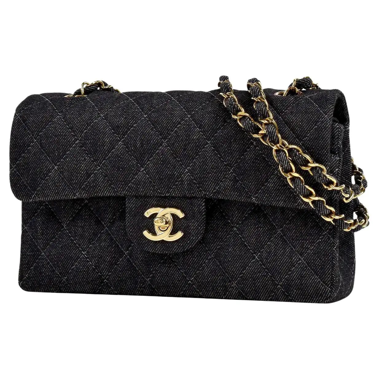 Chanel Rare Vintage Medium Denim Quilted Classic Flap Bag | 1stDibs
