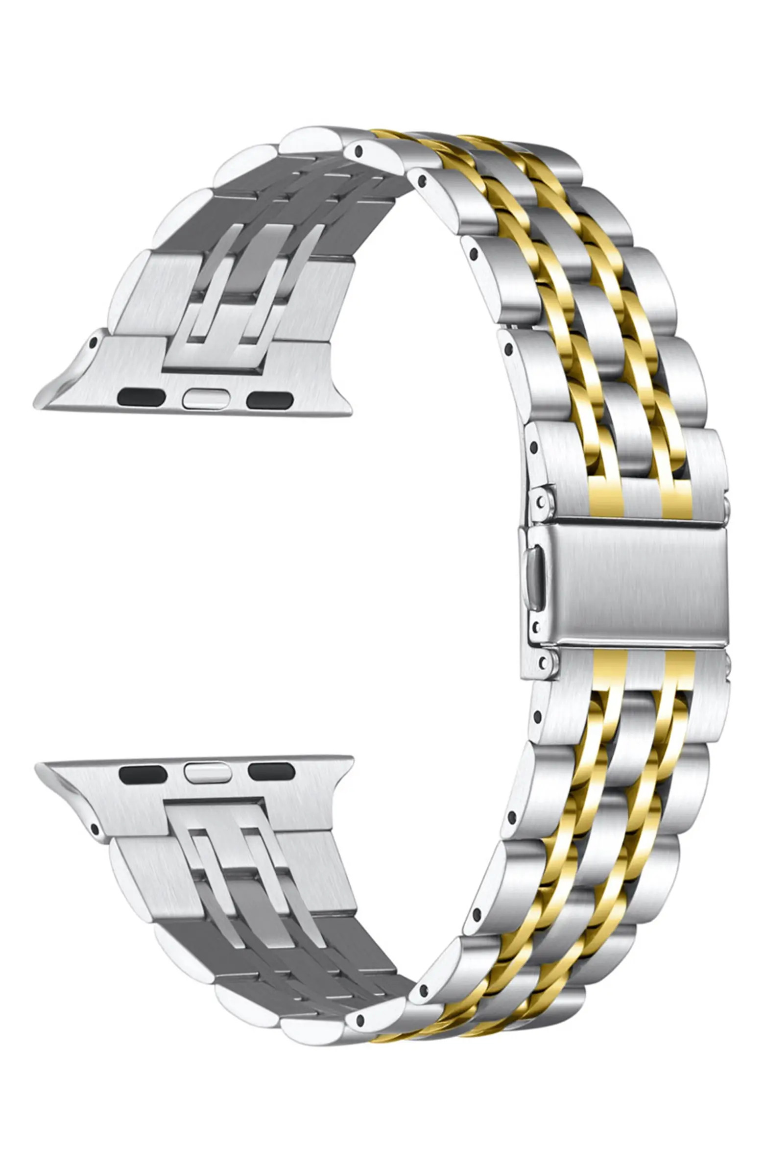 POSH TECH Rainey Silver/Gold Stainless Steel Band for Apple Watch | Nordstrom