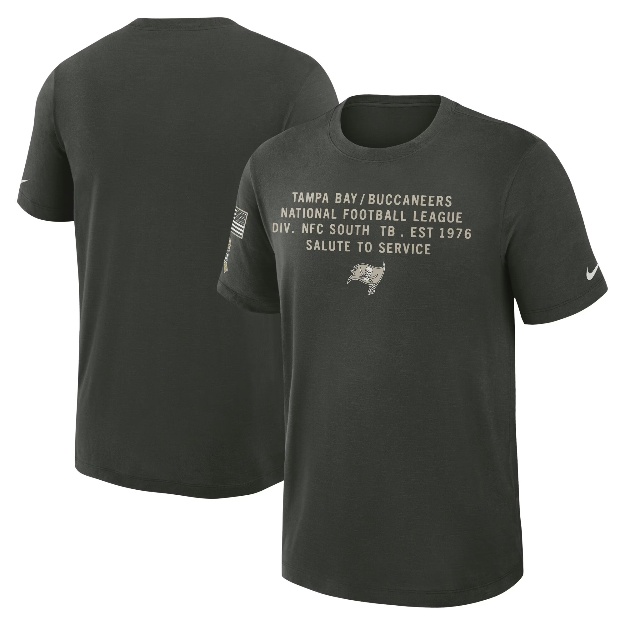 Tampa Bay Buccaneers Nike 2025 Salute to Service Sideline Slub Dri-FIT T-Shirt - Dark Green | Fanatics