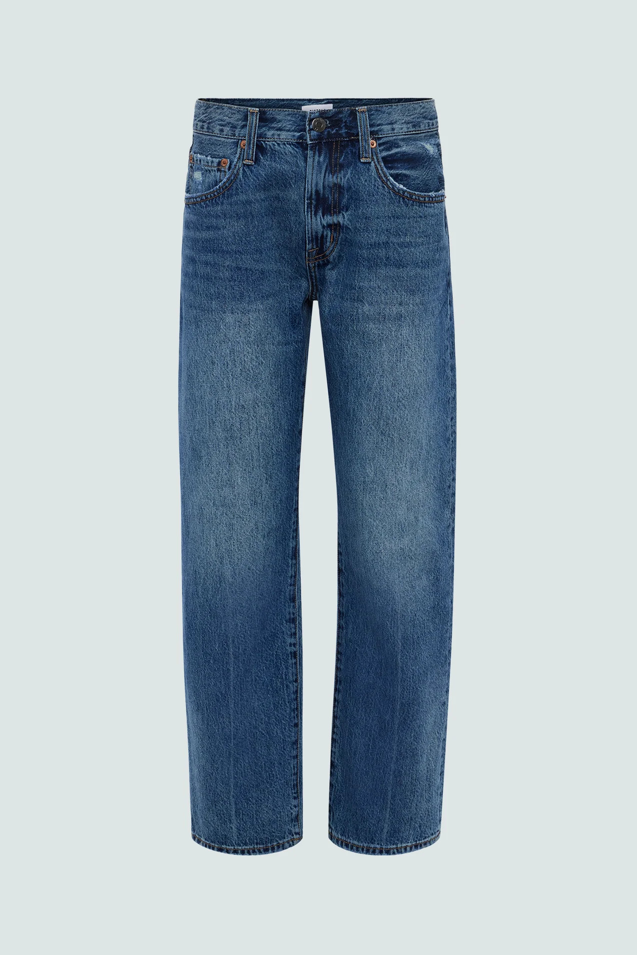 PETITE Lexi Mid Rise Bowed Straight Jean - Artisan | Pistola Denim