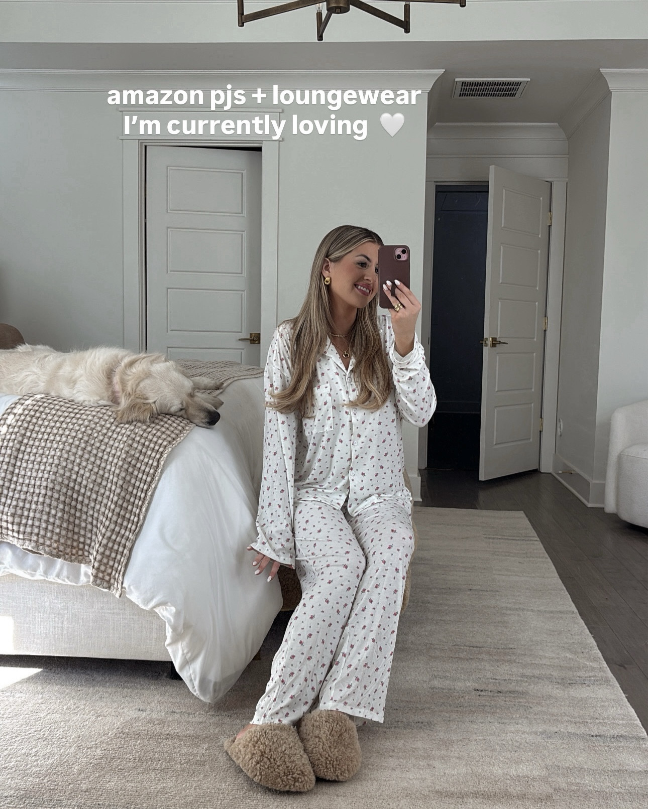 Amazon lounge + pajamas I’m loving! I am a M/L and wearing a large in all of these bc I like my pajamas on the extra comfy size 🩷🫶🏼 

#LTKmorningroutine #LTKootd #LTKValentine