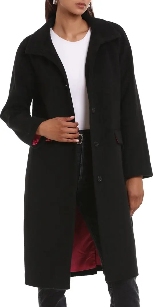 Single Breasted Wool Blend Coat | Nordstrom