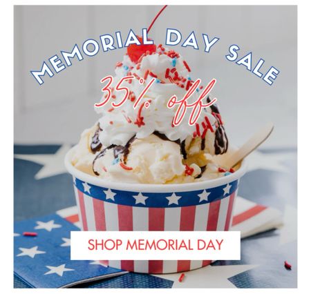 Get 35% off all Memorial day items to get ready for all the patriotic summer events. My Mind’s Eye has everything you need for an Americana themed picnic or party.


#LTKSaleAlert #LTKSeasonal #LTKFindsUnder50