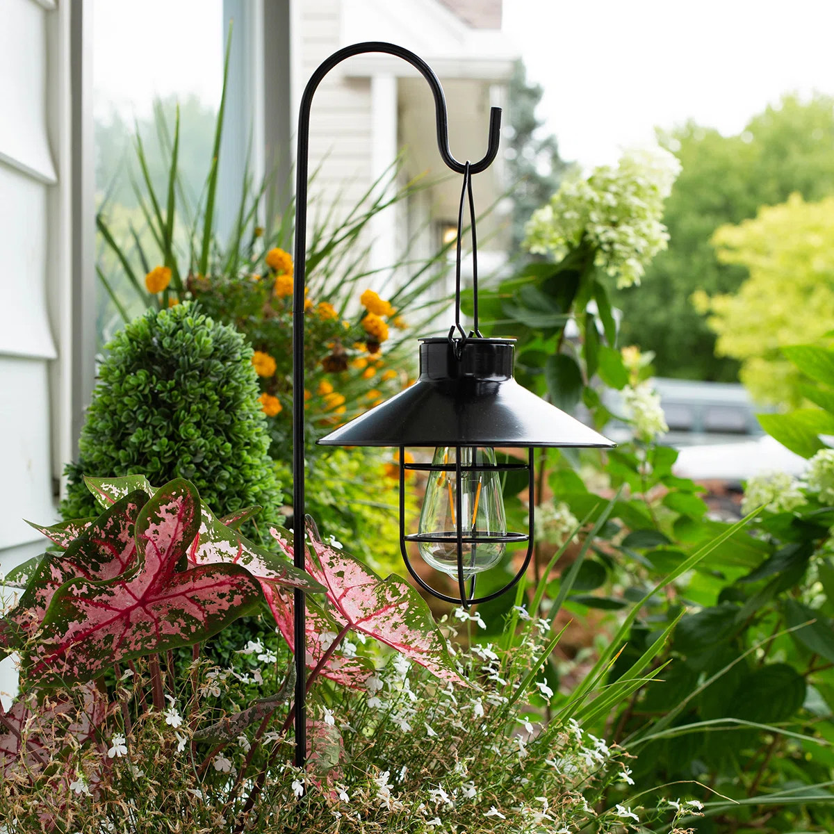 9.38'' Solar Powered Integrated LED Outdoor Hanging Light (Set of 2) | Wayfair North America