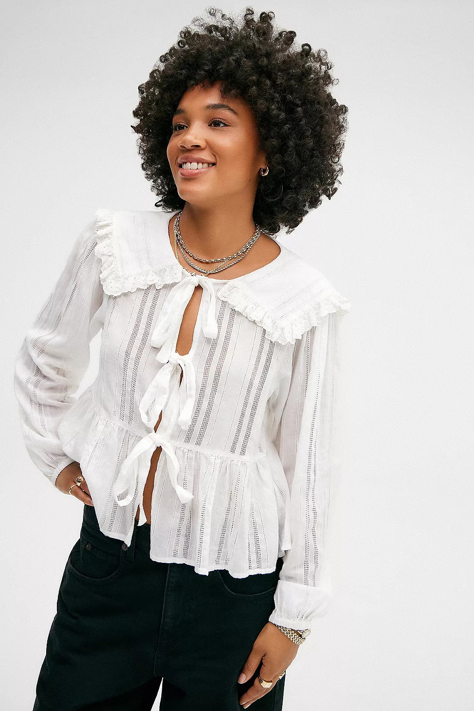 Kimchi Blue Olive Blouse | Urban Outfitters UK