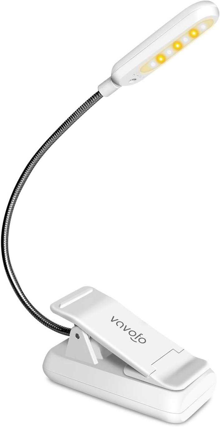 VAVOFO Clip On Book Light for Bed Kids, 7 LED Reading Light with 9-Level Warm Cool White Daylight... | Amazon (US)