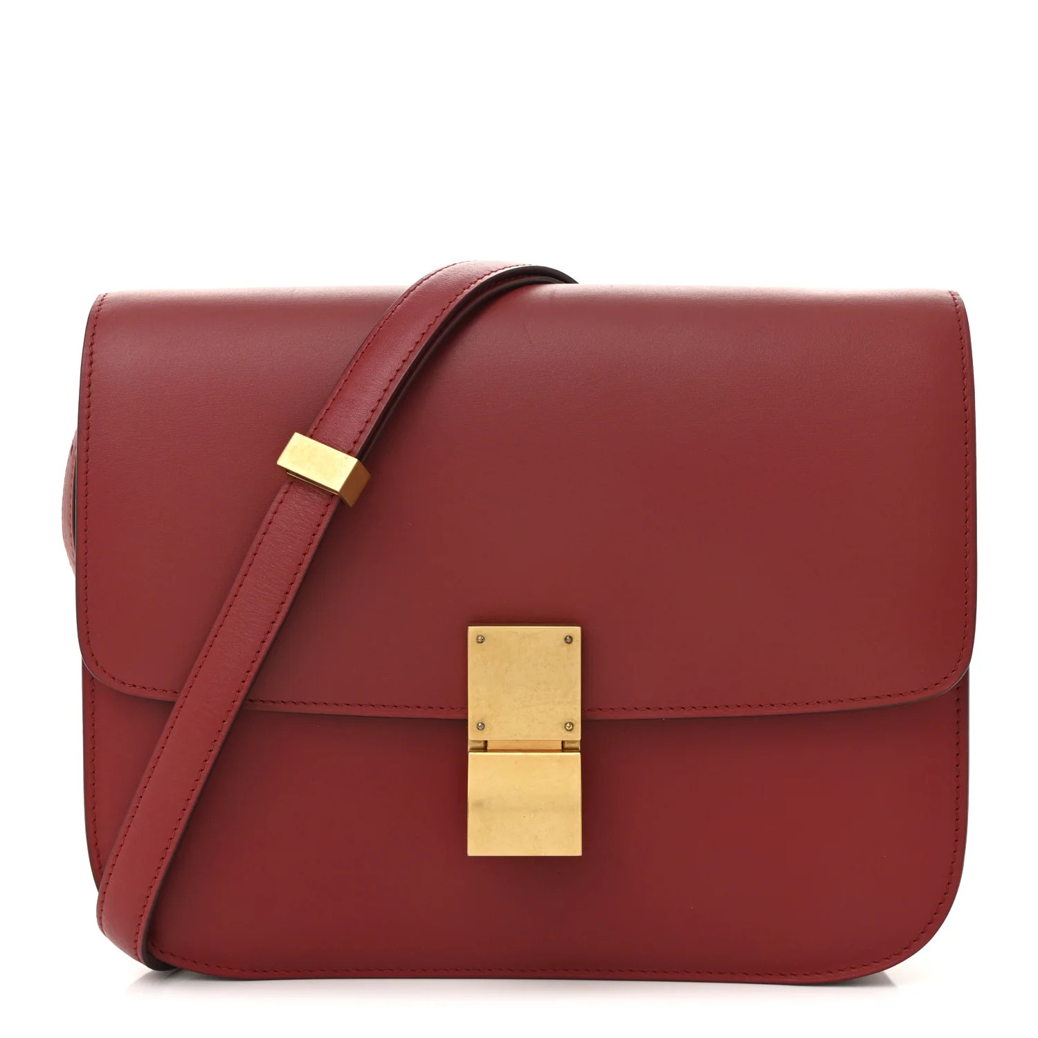 Box Calfskin Medium Classic Box Flap Bag Red | FASHIONPHILE (US)