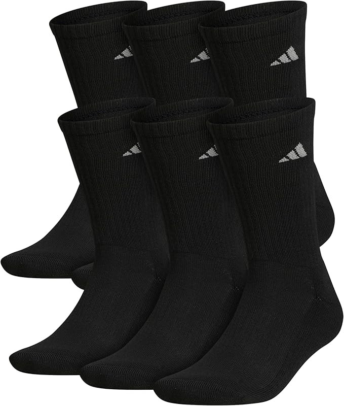 adidas Men's Athletic Cushioned Crew Socks with Arch Compression (6 Pairs) | Amazon (US)