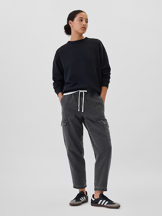 Mid Rise Easy Cargo Pull-On Jeans | Gap Factory