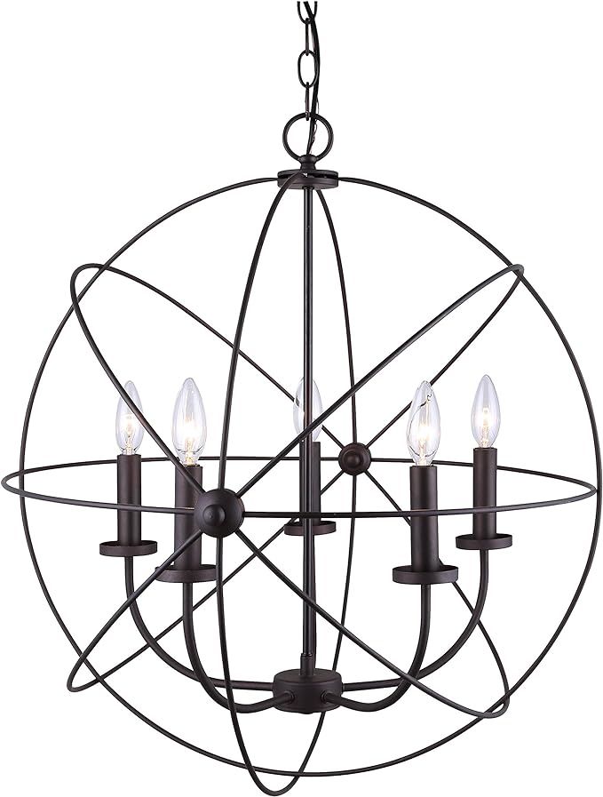 Canarm ICH282B05ORB25 Sumerside 5 Light Chandelier, Oil Rubbed Bronze | Amazon (US)