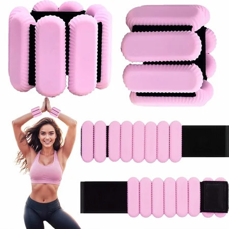 Pilates Wrist & Ankle Weights for Women, Wearable Strong Arm & Leg Weights Set of 2(1Lbs Each), Adjustable Ankle Weights for Walking, Yoga, Dance, Barre,Gym | Walmart (US)