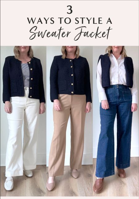 3 ways to wear a sweater jacket ✔️This @talbotsofficial sweater jacket is a beautiful piece to add to your spring wardrobe and is versatile to wear on a spring getaway vacation! #travelwithTalbots #mytalbots #modernclassicstyle #talbotspartner #sponsored