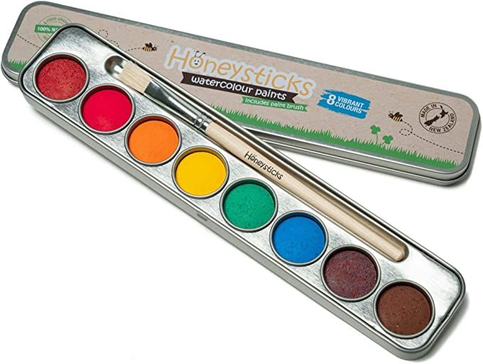 Honeysticks Non-Toxic Watercolor Paint Set for Kids and Toddlers - 8 Vibrant and Long Lasting Col... | Amazon (US)