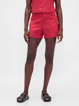 4" Mid Rise Linen-Blend Shorts | Gap (US)