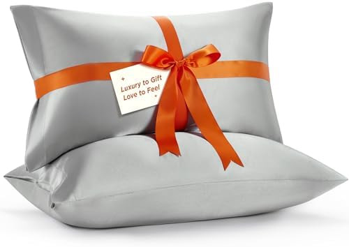 Bedsure Satin Pillowcase, Similar to Silk Pillow Cases Queen Size Set of 2, Cooling Pillow Case C... | Amazon (US)