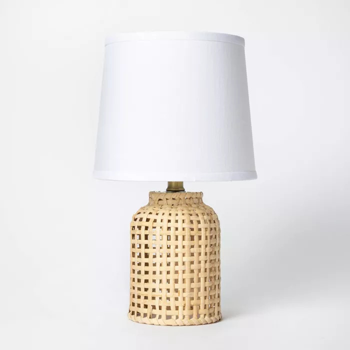 Cylinder Rattan Accent Lamp Brown - Threshold™ | Target