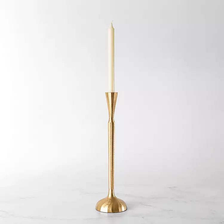 New! Gold Slim Taper Candle Holder, 16 in. | Kirkland's Home