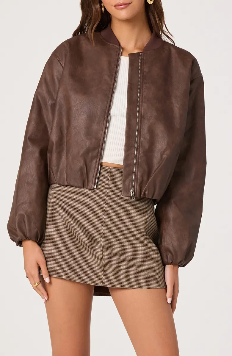 Faux Leather Bomber Jacket | Nordstrom