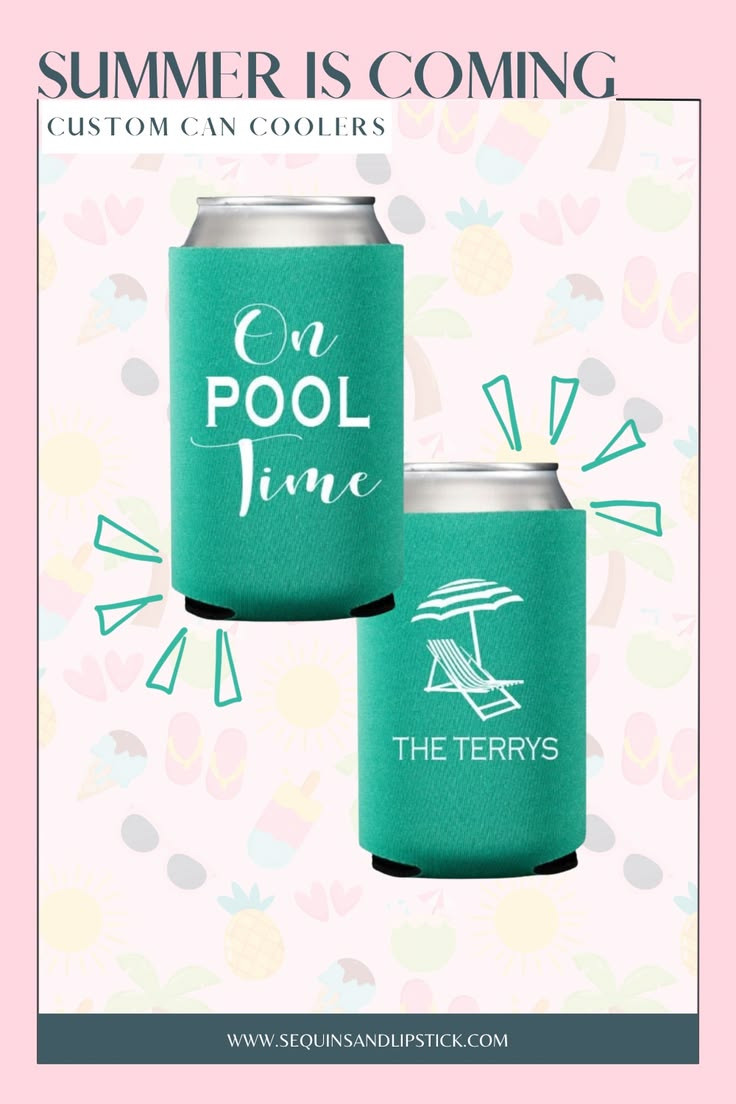 Enjoy summer in style with custom can coolers made for pool days, beach trips, and backyard parties! ☀️ These personalized drink koozies keep your drinks cold while adding a fun, custom touch to your summer gatherings.  

 #LTKSeasonal #LTKHome