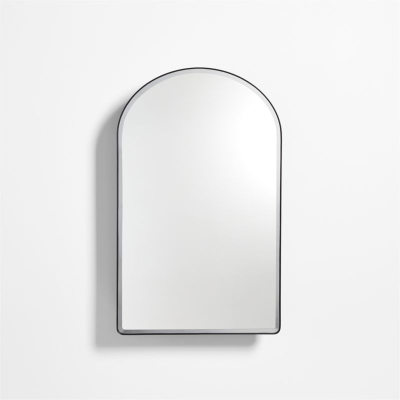 Edge Arch Black Medicine Cabinet with Mirror + Reviews | Crate & Barrel | Crate & Barrel