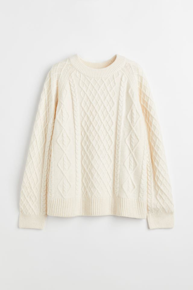 Cable-knit Sweater - Red - Ladies | H&M US | H&M (US + CA)