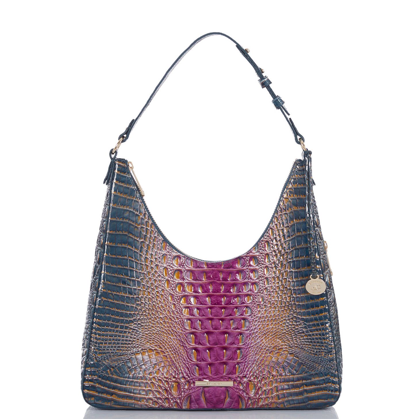 Tabitha Leather Shoulder Bag | Violet Quartz | BRAHMIN | Brahmin