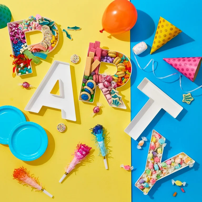 White Plastic Party Letter Trays, 5 Pieces, by Way To Celebrate | Walmart (US)