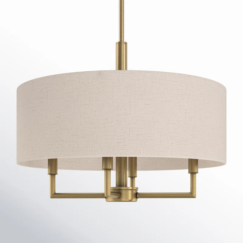 Flaire 4 Light Metal Dimmable Drum Chandelier | Joss & Main