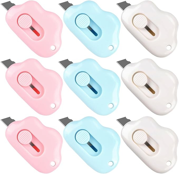 Box Cutters Retractable, 9 Pack Retractable Letter Opener, Adorable Cloud Tiny Letter Opener Enve... | Amazon (US)