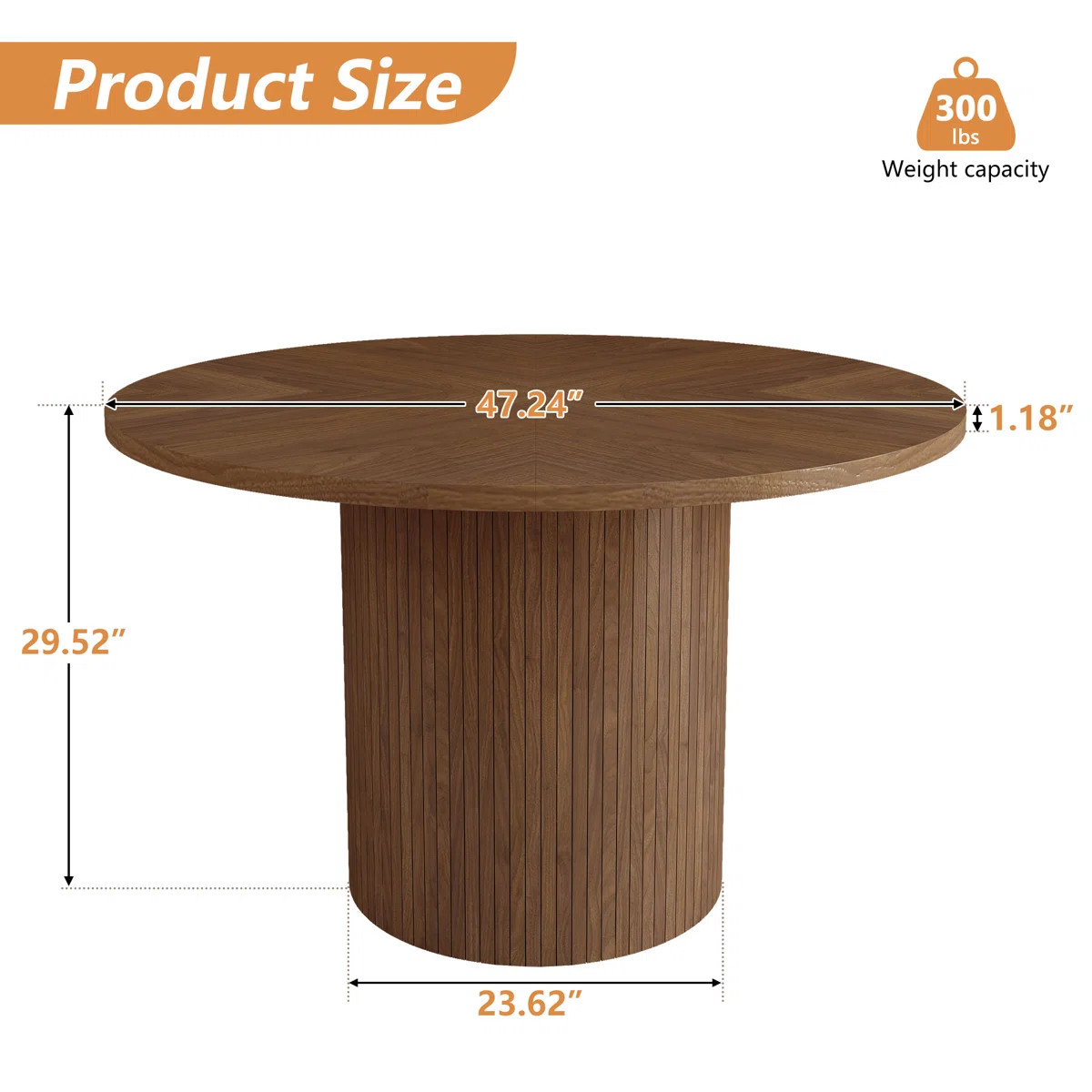 Ebern Designs Cuji 47'' Round Pedestal Dining Table & Reviews | Wayfair | Wayfair North America