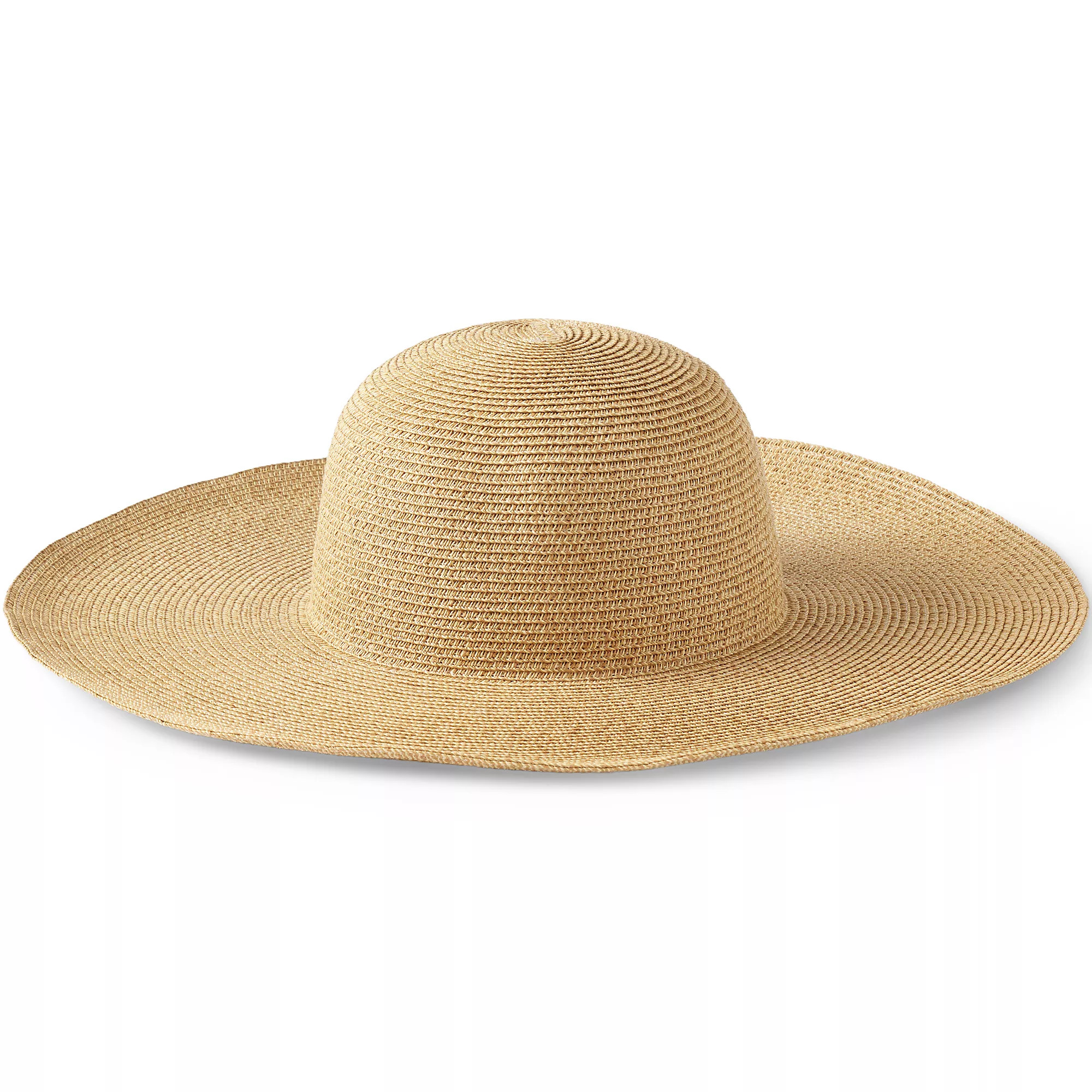 Facesaver Wide Brim Straw Hat | Lands' End (US)