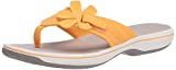 Clarks Women's Brinkley Flora Flip-Flop, Golden Yellow Synthetic, 8M | Amazon (US)